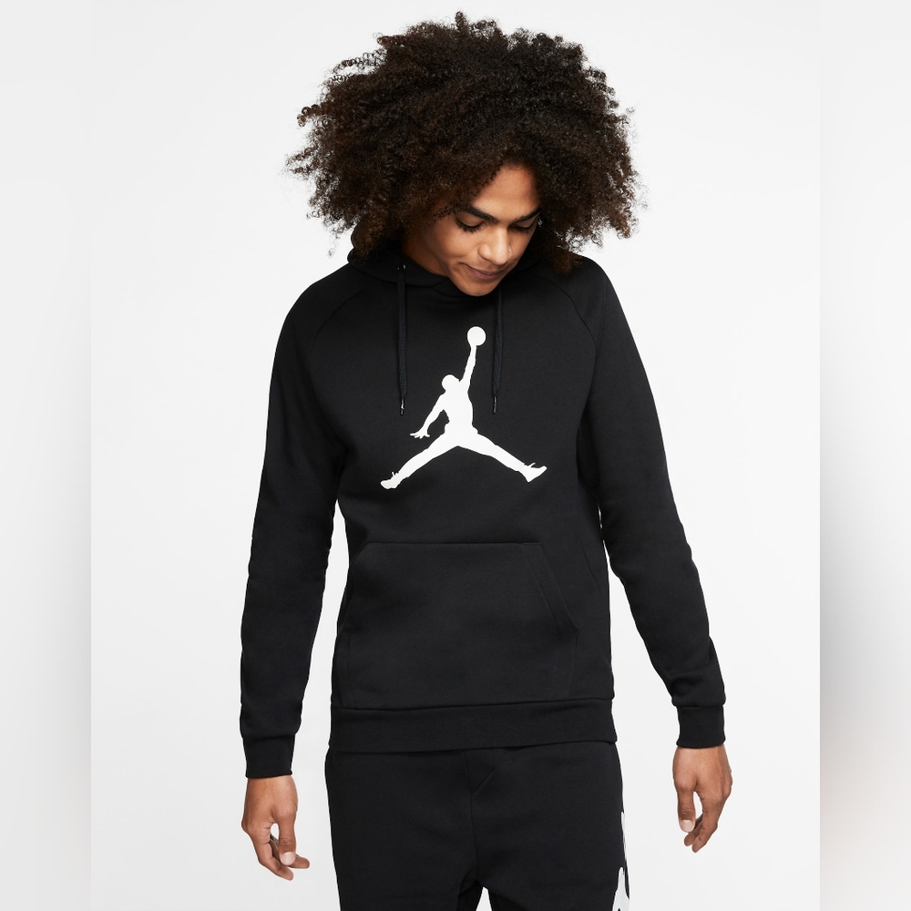 Jordan Jumpman black logo hoodie mens small S
